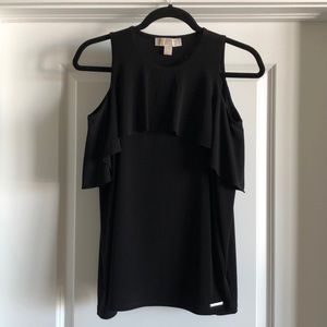 Michael Kors cold shoulder, long sleeve top